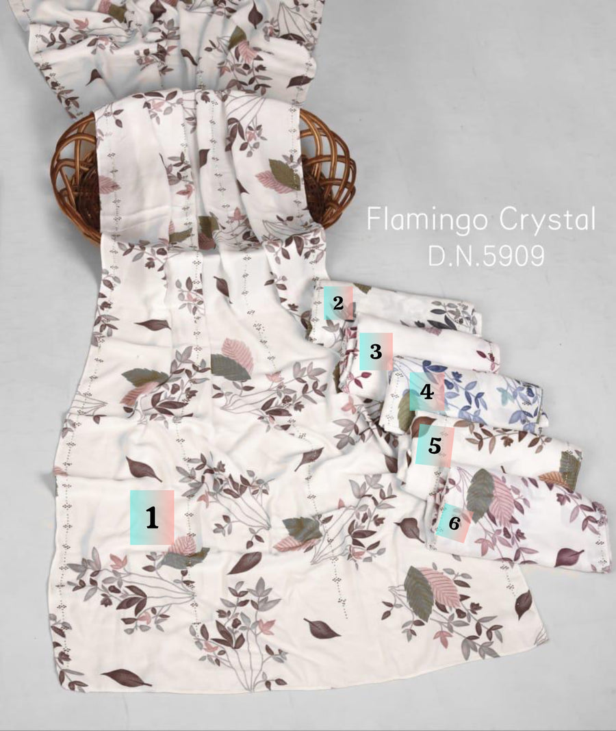 Flamingo Hijab White