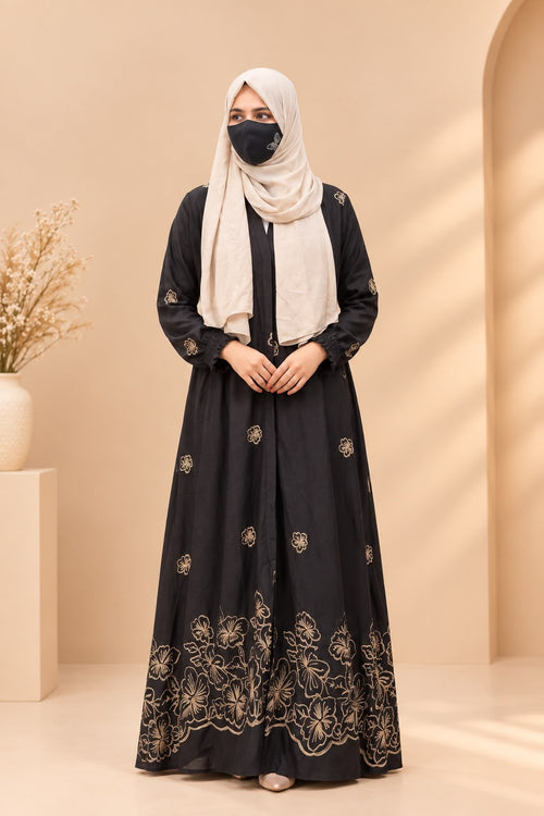 Embroidery abaya gown