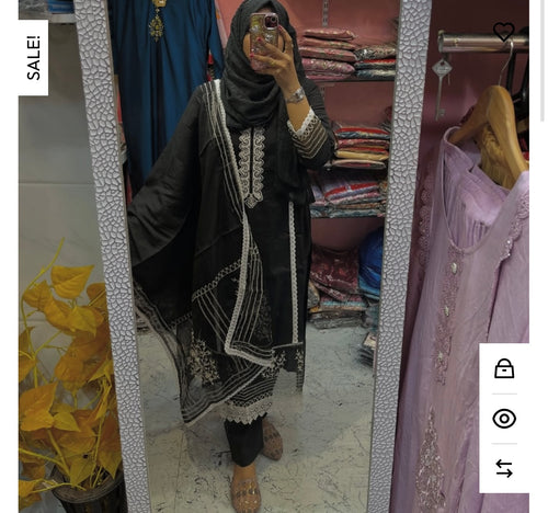 Embroidery Set Black Pakistani Suit
