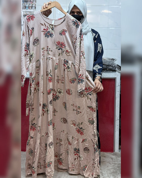 Soft Rayon Maxi Cream Colour