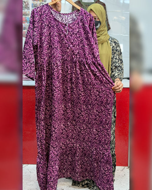 Premium Rayon Maxi small print purple