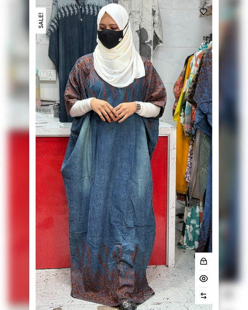 Denim Kaftan Denim Blue
