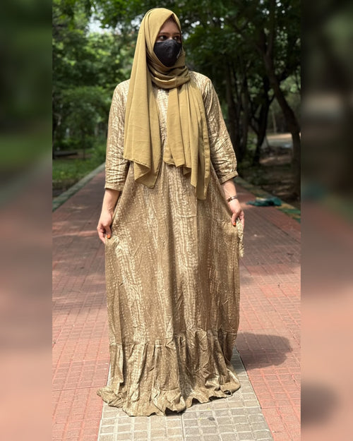 Premium Rayon Maxi Brown Textured