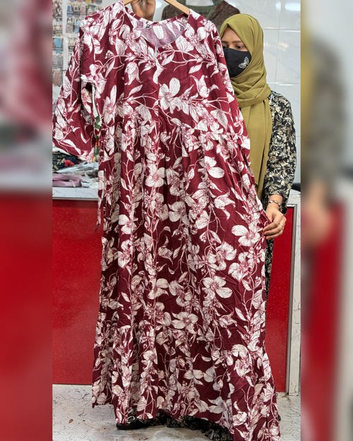 Premium Rayon Maxi Maroon