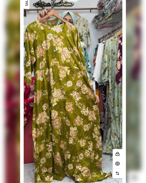 Premium Rayon Maxi Dk Green