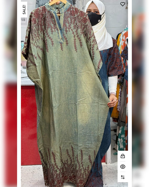Denim Kaftan Green Shade