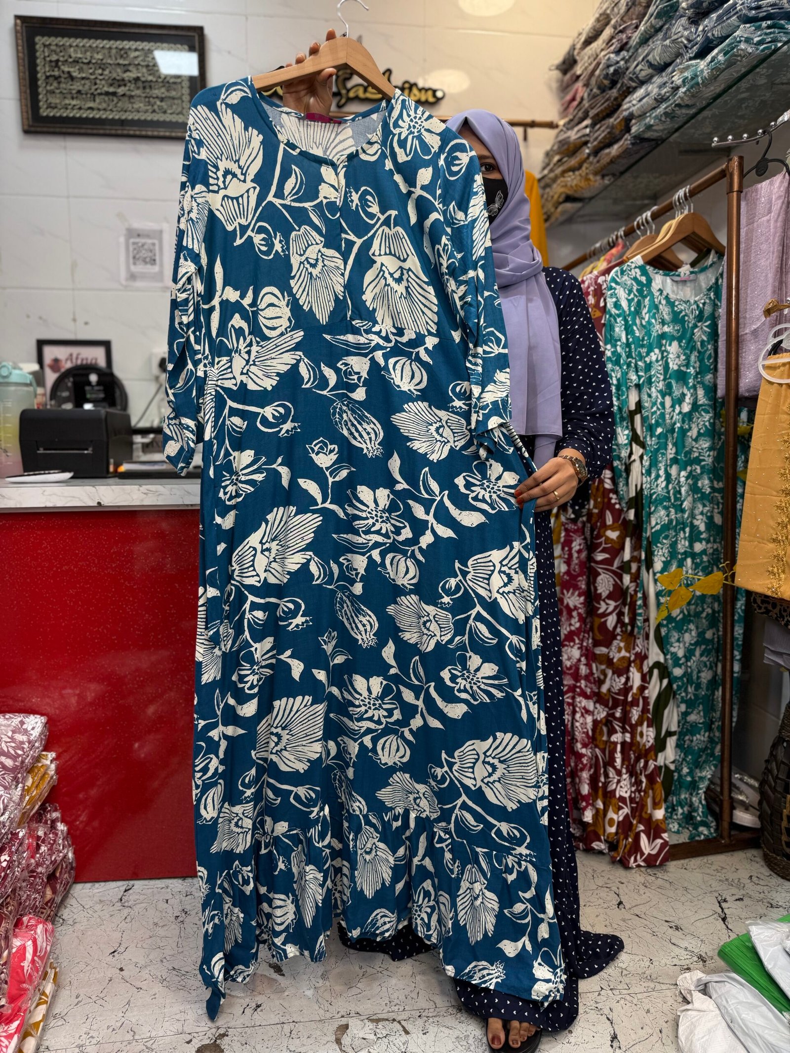Rayon maxi teal blue