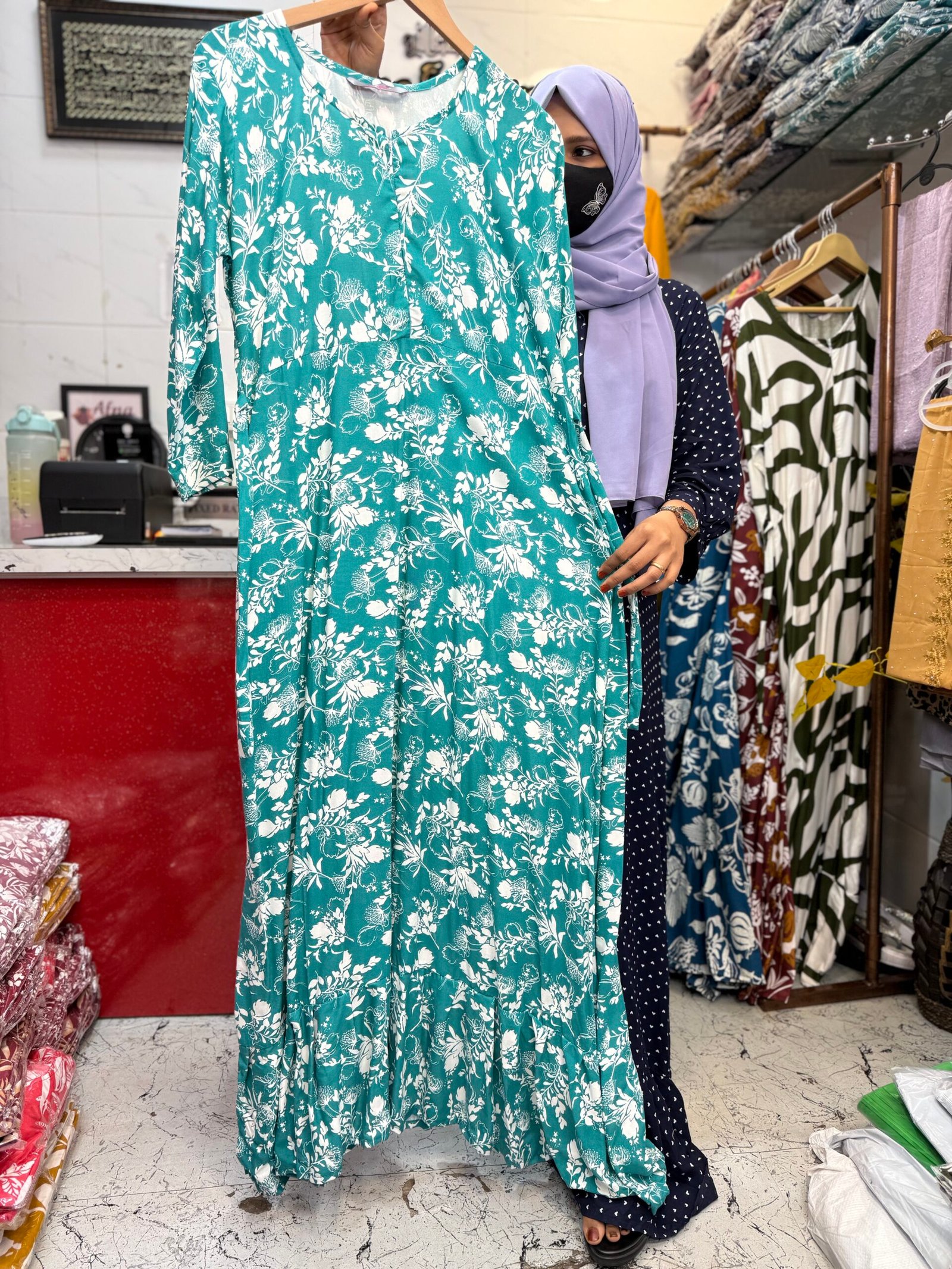 Rayon maxi teal sea green