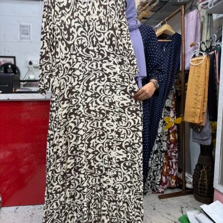 Rayon maxi brown Cheetah print