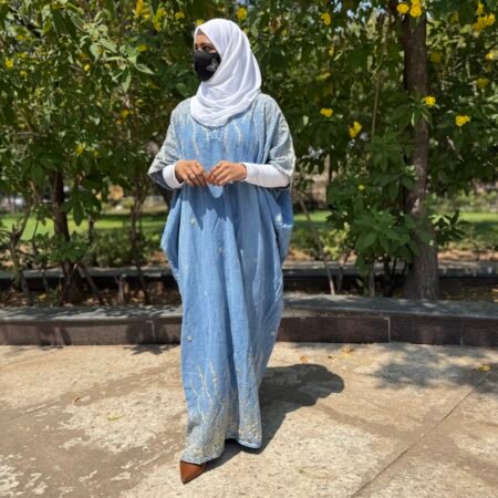 Denim kaftan lit blue