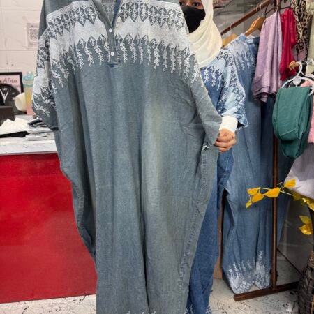 Denim kaftan greyish tone