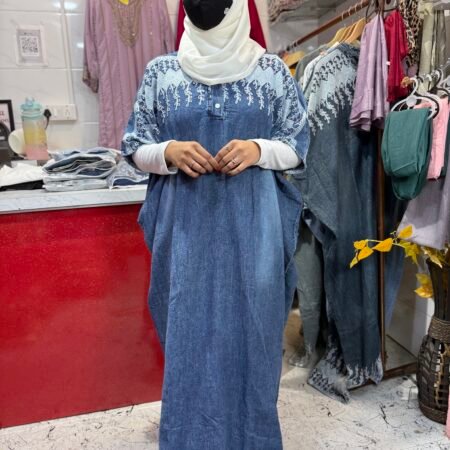 Denim kaftan dark blue