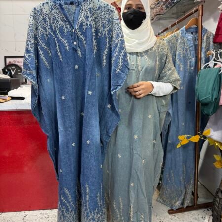 Denim kaftan dark blue