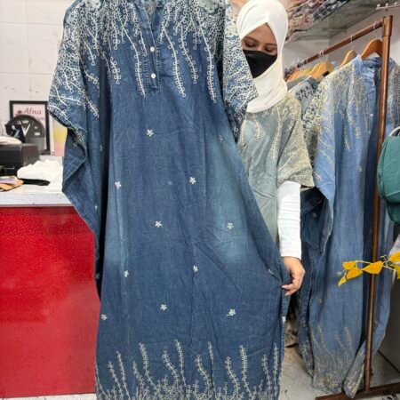 Denim kaftan deep blue