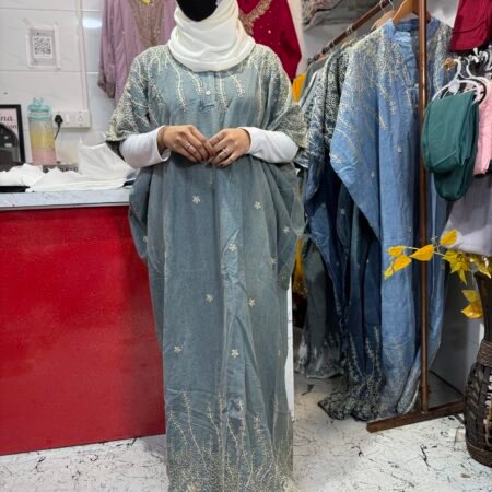 Denim kaftan greyish tone