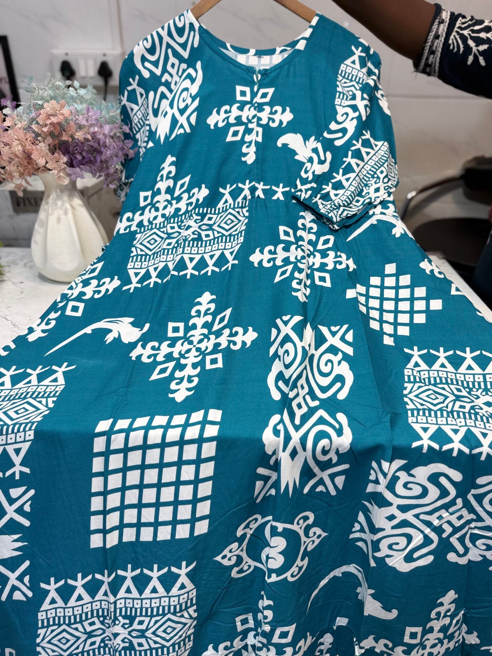 Rayon maxi teal blue