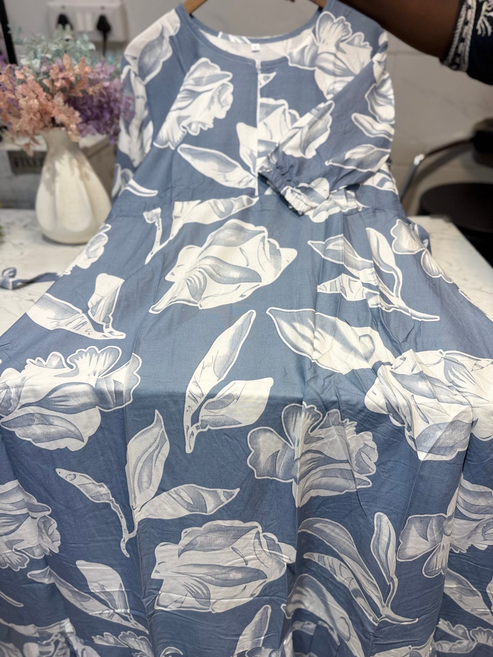 Rayon maxi dusty blue