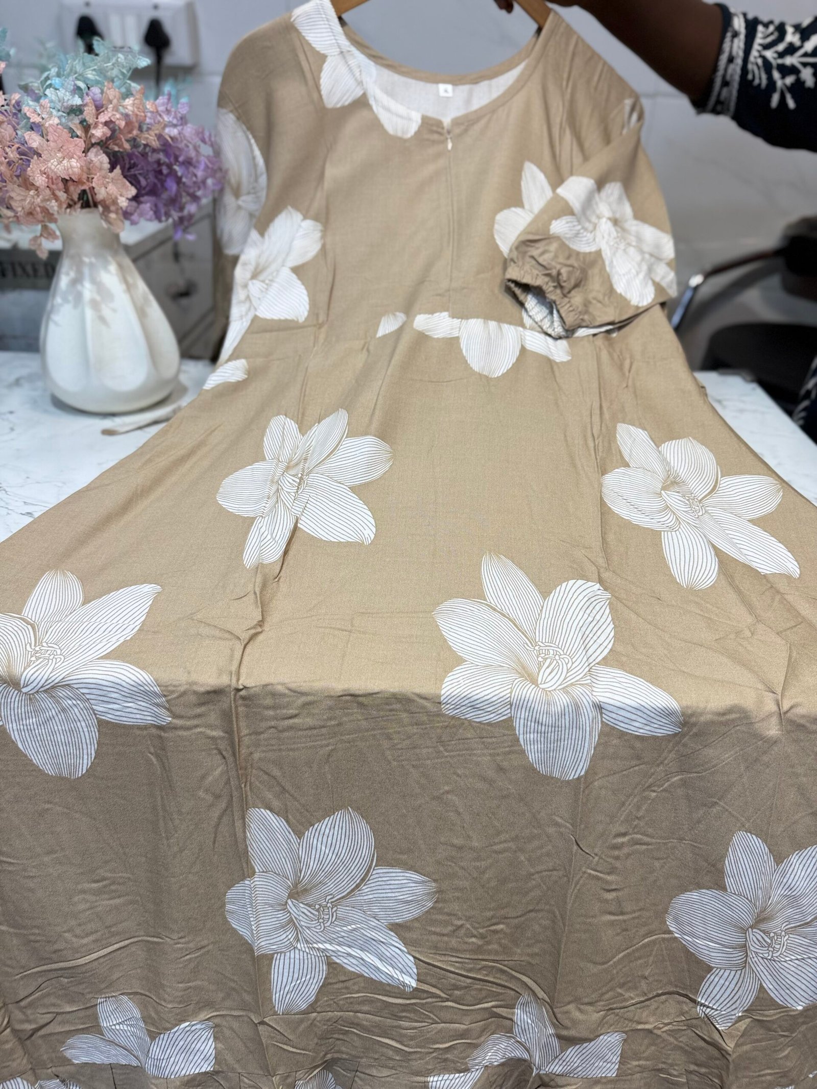 Rayon maxi lit brown